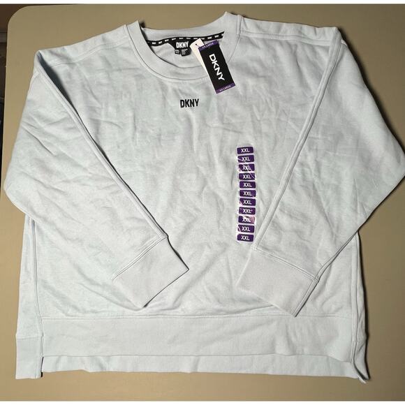 DKNY Fleece Sweatshirt Women’s XXL Skyway - Picture 1 of 8